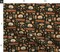 Books Cats Bookshop Cozy Vintage Leaves Fall Reading Academia Autumnal Custom Printed Fabric by Spoonflower Various Fabrics by the Yard or Fat Quarter